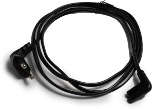 SAMARIA L-Shaped 2 Pin AC Power Cable Compatible for Adaptors/Printer/Camera/LED/Audio Equipments 1 m Power Cord(Compatible with Printer, Camera, Black)