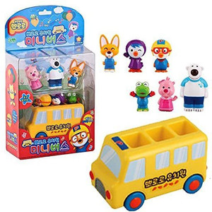 Pororo Friends Kindergarten Mini Bus 6 Pcs Character Figures Toy