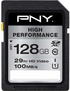 PNY UHS-1 128 GB SDXC Class 10 100 MB/s  Memory Card