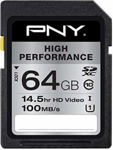 PNY UHS-1 64 GB SDXC Class 10 100 MB/s  Memory Card