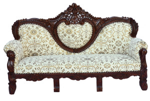 W.S.HANDICRAFTS Fabric 3 Seater  Sofa