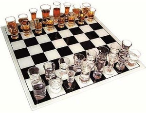 Trueshop Drinking Chess Set Glass Board Shot Glass Drinking Game Set Strategy War Games Board Game Party Fun Board Game Drinking Chess Set Glass Board Shot Glass Drinking Game