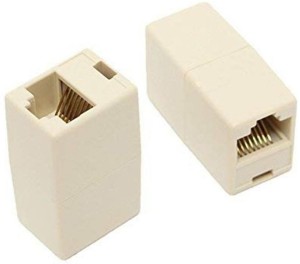 Techytech RJ45 Coupler in-Line Coupler Network LAN Cable Joiner Extender Adapter Ethernet Cable Join Extension Converter Female to Female Ethernet CAT5 CAT5e RJ45 8P8C Connector(Pack of 2) Lan Adapter(1200 Mbps)