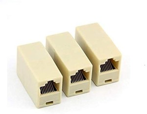 Techytech RJ45 Coupler Cat6 and Cat5 Ethernet Cable Extender Adapter Female to Female Lan Adapter(1200 Mbps)