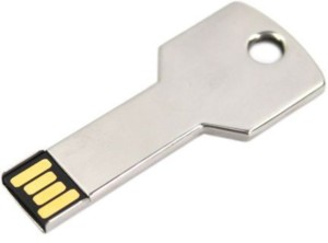 CLICK N HOME KEY SHAPE METAL USB PENDRIVE 8 GB Pen Drive(Silver)