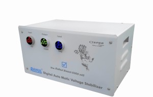 Rahul Boost-5000 ad5 Kva/20 Amp,5 Booster,Input 100-280 Volt,Use a Maximum 20 Amp Load,With 3 Metar Input,Output+Load Metar With Over Load MCB, Mainline Automatic Digital Voltage Stabilizer Digital Automatic Voltage Stabilizer(White)