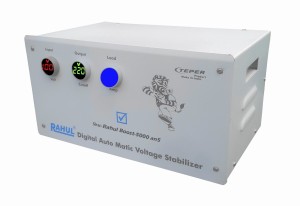 Rahul Boost-5000 an5 Kva/20 Amp,5 Booster,Input 100-280 Volt,Use a Maximum of 20 Amp Load,With 2+1 Metar Input,Output+Load Indicator With Over Load MCB,Mainline Automatic Voltage Stabilizer Automatic Voltage Stabilizer(White)