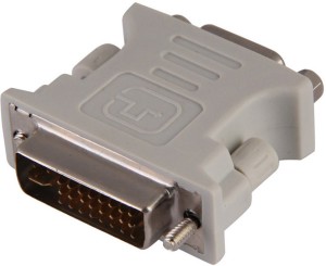 HL TECHNOLOGY DVI 24+5 DVI male to VGA female adapter For LCD HDTV 0 m DVI Cable(Compatible with computer,Moniter, White)