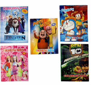 toybest Cartoon Character Book With Name Striker Set of Five