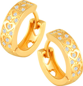 Flipkart Buy MEENAZ American diamond Traditional 1 One Gram Gold Hoops Stylish Fancy Party wear Golden Solitaire CZ Stone AD Bali Stud Ear rings Set Tops Earrings for girls women