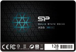 Silicon Power SLC Cache Technology 128 GB Laptop Internal Solid State Drive (128GB SSD 3D NAND A55 SLC Cache Performance Boost SATA III 2.5