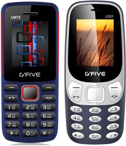 GFive U873 & U331 Combo of Two Mobiles(Blue Red : Dark Blue)
