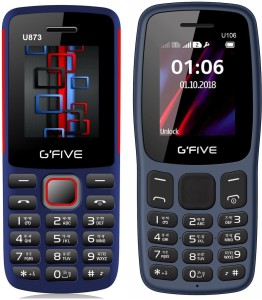 Gfive U873 & U106 Combo of Two Mobiles(Blue Red : Dark Blue)