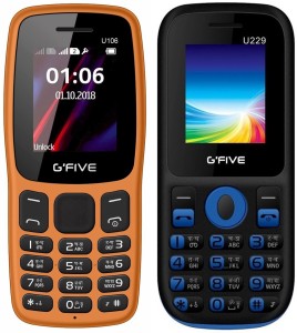 Gfive U106 & U229 Combo of Two Mobiles(Orange : Black Blue)