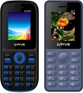 Gfive U229 & A1 Combo of Two Mobiles(Black Blue : Black Blue)