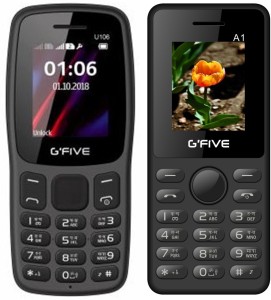 Gfive U106 & A1 Combo of Two Mobiles(Black : Black Orange)