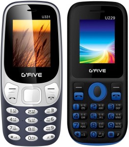 GFive U331 & U229 Combo of Two Mobiles(Dark Blue : Black Blue)