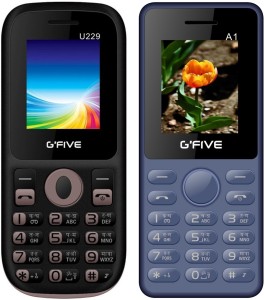 Gfive U229 & A1 Combo of Two Mobiles(Black grey : Black Blue)