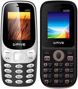 GFive U331 & U229 Combo of Two Mobiles(Black : Black grey)
