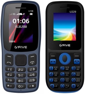 Gfive U106 & U229 Combo Of Two Mobiles(Dark Blue : Black Blue)