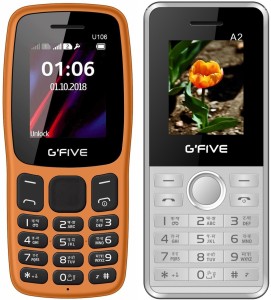 Gfive U106 & A2 Combo of Two Mobiles(Orange : White)
