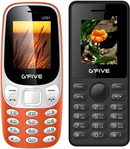 Gfive U331 & A1 Combo of Two Mobiles(Orange : Black Orange)