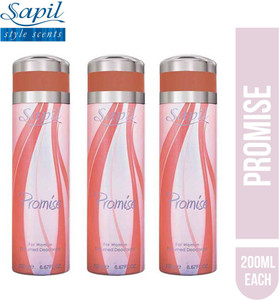 Sapil Promise Perfumed Deodorant For Women 200ml Each Pack of 3