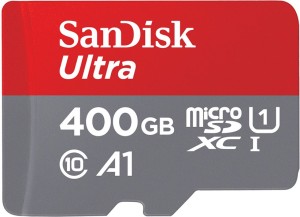 SanDisk Ultra 400 GB MicroSDXC Class 10 120 Mbps  Memory Card