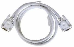 SECURITY STORE 1.5 Meter VGA Cable 15 Pin Male to Male VGA- WHITE 1.5 m VGA Cable(Compatible with computer, laptop, PROJECTOR, LED,LCD, White)