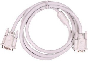 swaggers 15 Pin VGA Cable Male to Male 1.5 Meter 1.5 m VGA Cable(Compatible with Computers, Laptops, Monitors, Projectors, LED, LCD, White)