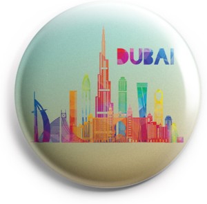 AVI 58mm Regular Size Fridge Magnet White Dubai UAE Middle East Travel Souvenir MR8002214 Fridge Magnet Pack of 1