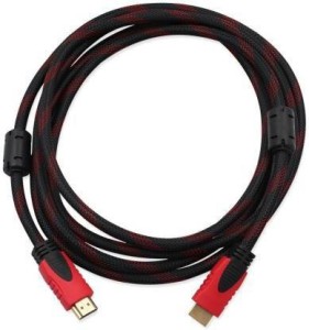 Protos India.Net High Speed HDMI Cable Gold Plated 5 Meter Cable 5 m HDMI Cable(Compatible with TV, MONITOR, LAPTOP, DTH SETOP BOX, PS4 TV WIRE, Black, Red, One Cable)