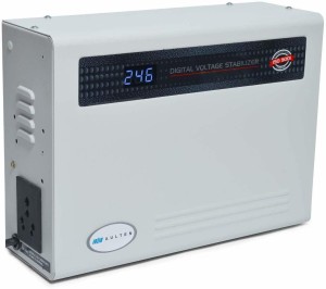 AULTEN 2 KA 50V-280V Voltage Stabilizer with 15A Multi Socket/Low Voltage for All Home Appliances(White)