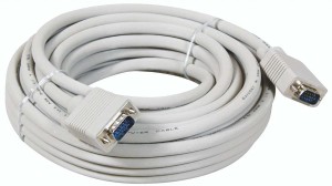 SECURITY STORE Cable 15 Pin Male to Male VGA- White - 10 Meter VGA 10 m VGA Cable(Compatible with computer, laptop, projector, led , lcd, White)
