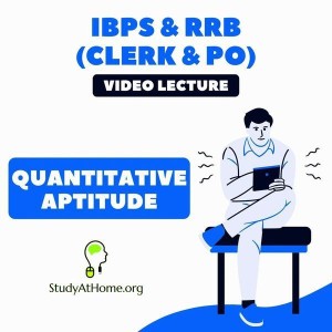 Study At Home Quantitative Aptitude for Banking IBPS & RRB (Clerk & PO) | Video Lecture(Pendrive)