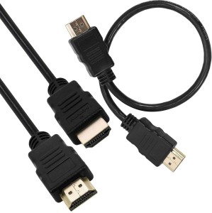 DRMS STORE HDMI Cable Male To Male - 1.5 Meter HDMI 1.5 m HDMI Cable(Compatible with computer, laptop, projector, Tv, Black)