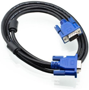DRMS STORE 3 Meter VGA Cable 15 Pin Male to Male VGA 3 m VGA Cable(Compatible with computer, laptop, PLASMA PROJECTOR, Black, Blue)