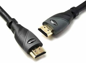 E-COSMOS 6.6ft (2m) CL3 Rated for in wall installation 2 m HDMI Cable(Compatible with Gaming Console, Computer, TV, Black, One Cable)
