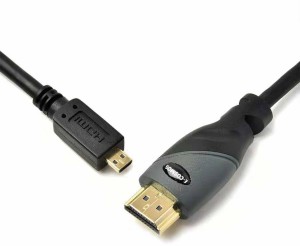 E-COSMOS High Speed Micro With Ethernet (6ft) 1.8 m HDMI Cable(Compatible with HDTV, Camcorder, Camera, Black, One Cable)