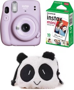 FUJIFILM Instax Mini 11 Instant Camera Mini 11 Lyliac Purple with 10 Shot and Panda pouch Instant Camera(Purple)