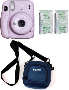 FUJIFILM Instax Mini 11 Mini 11 Lilac Purple with 20 Shots film and pouch Instant Camera(Purple)