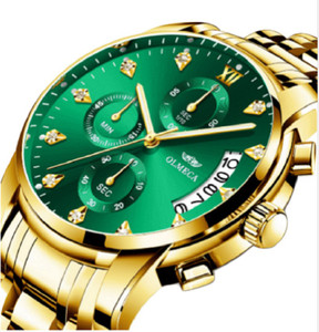 Olmeca Imperial Gold Cambridge Green Auto Calendar Business Class Waterproof Chronograph Inside Dials Working Three Eye Six Needle Analog Watch For Men Buy Olmeca Imperial Gold Cambridge Green Auto Ca...