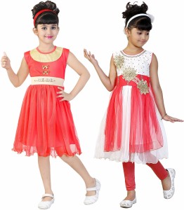 FTC Bazar Girl's Midi/Knee Length Party Dress
