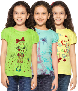 Stay Little Girls Printed Cotton T Shirt