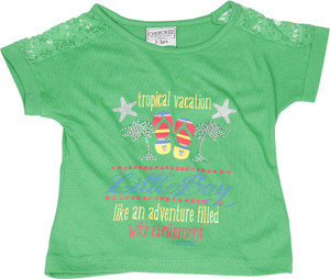 Cherokee Girls Printed Cotton T Shirt 