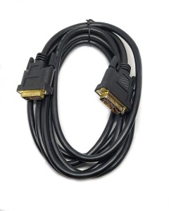 RSR Infosolutions DVI Male 24+5 PIN to DVI Male 24+5 PIN 3 MTR Cable 3 m DVI Cable(Compatible with Projector, digital CRT displays, Black)