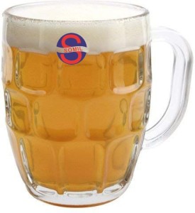 baluda Stylish Transparent Beer Glass with Premium Handle Glass