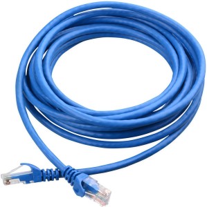 Sadow High Speed 5 Meter CAT-6 Network RJ45 Ethernet Patch Cord 5 m LAN Cable(Compatible with Desktops, Laptops, Servers, Gaming Consoles, TV, Blue)