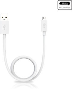 Ginovo 2.4A micro usb 1 m Power Cord(Compatible with ANDROIED MOBILES PHONES, White)
