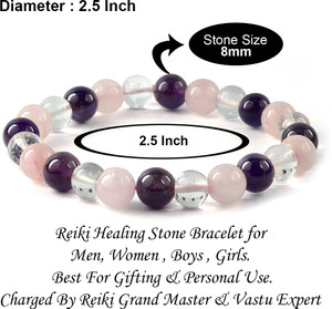 REIKI CRYSTAL PRODUCTS Stone Beads Agate Crystal Bracelet Price